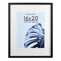 Matte Black Rectangular Picture Frame, 16x20