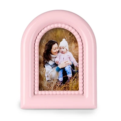Light Pink Beaded Arch Picture Frame
