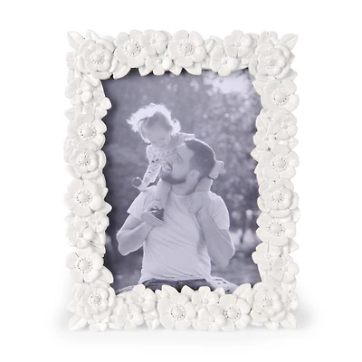 White Flowers Picture Frame