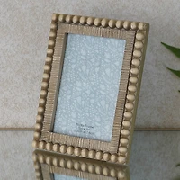 Natural Wood Beaded Picture Frame, 5x7