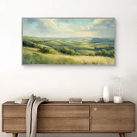 Emerald Horizons Framed Canvas Art Print