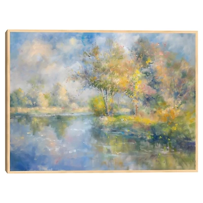 Colors by the Water Framed Canvas Art Print