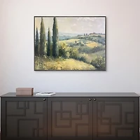 Hill Country Gray Framed Canvas Art Print