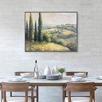 Hill Country Gray Framed Canvas Art Print