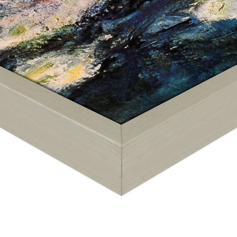 Water Lilies Silver Framed Canvas Art Print