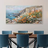 Blooming on the Edge Framed Canvas Art Print