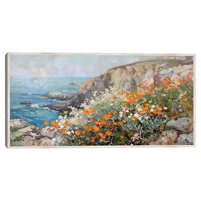 Blooming on the Edge Framed Canvas Art Print