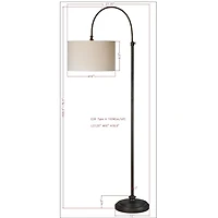 Bronze Metal Arch Reagan Floor Lamp