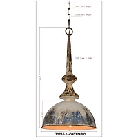 Distressed Metal Liza Pendant Light