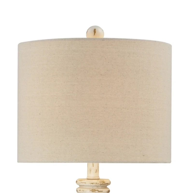 Twyla Distressed Cream Table Lamp