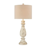 Twyla Distressed Cream Table Lamp