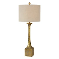Leland Distressed Gold Table Lamp