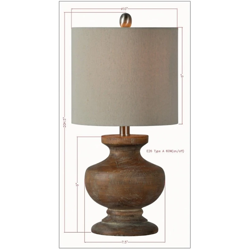 Baker Brown Table Lamp