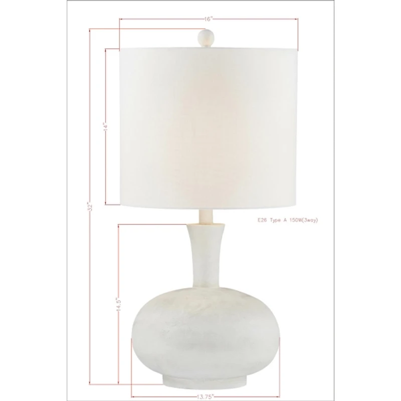 Ivory Ashlen Table Lamp