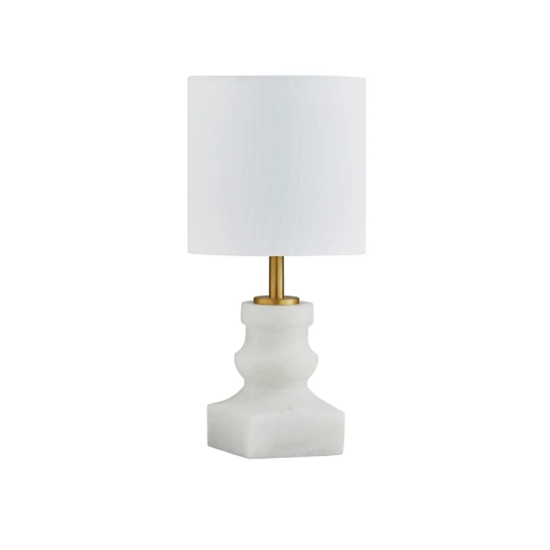 Leah White Marble Mini Lamp