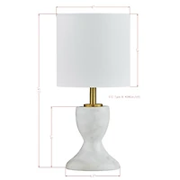Lisa White Marble Mini Table Lamp