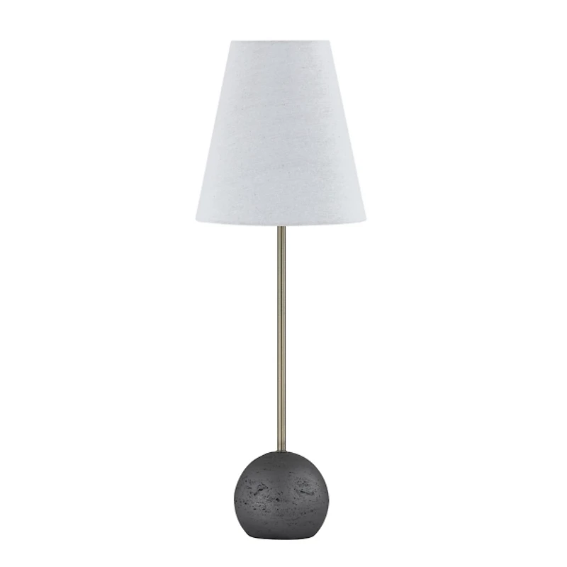 Sawyer Charcoal Faux Travertine Buffet Lamp