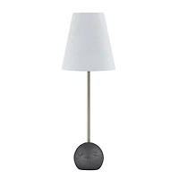 Sawyer Charcoal Faux Travertine Buffet Lamp