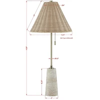 Lorraine Natural Travertine Buffet Lamp