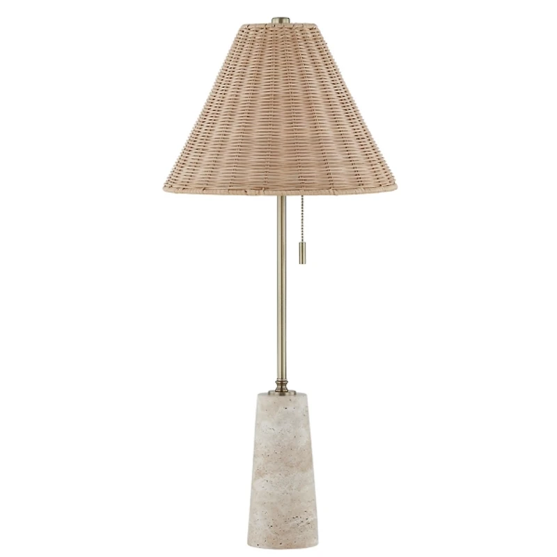 Lorraine Natural Travertine Buffet Lamp