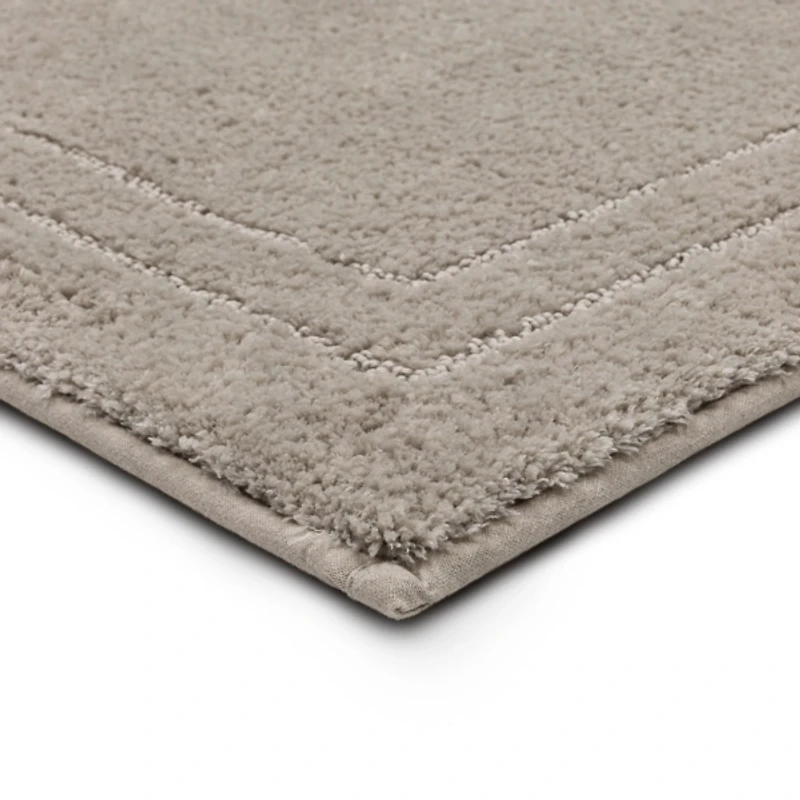 Diplomat Flint Bordered Bath Rug, 34x20
