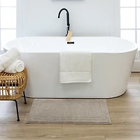 Diplomat Flint Bordered Bath Rug, 34x20