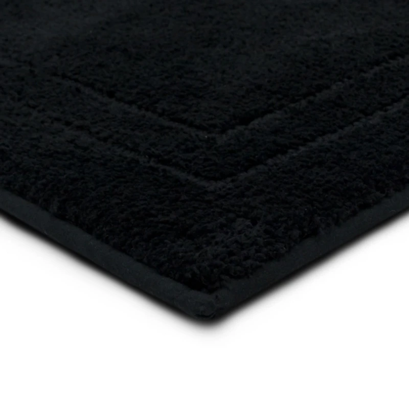 Diplomat Black Bordered Bath Rug, 40x24