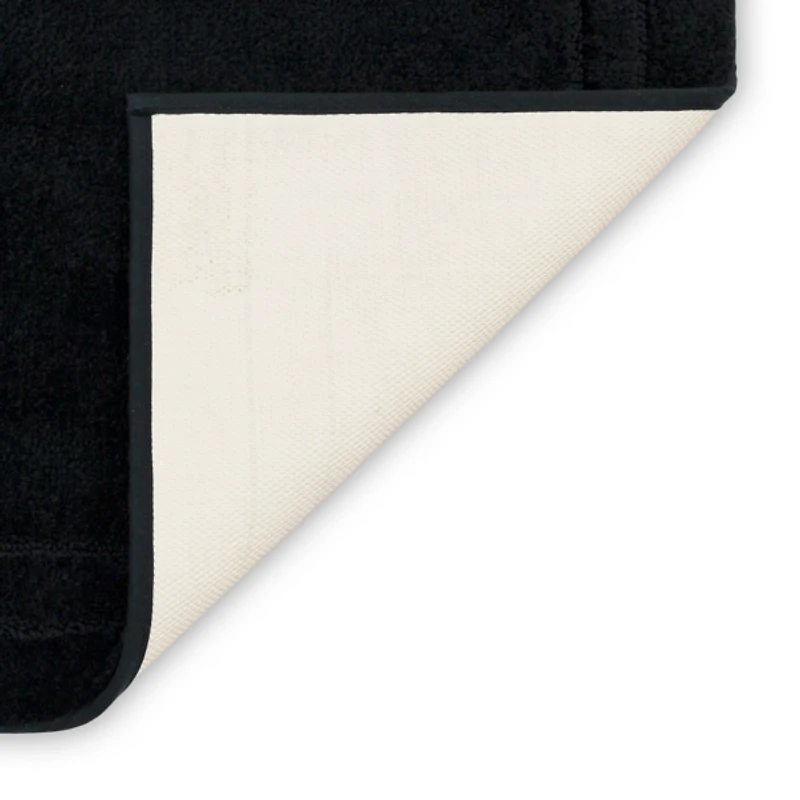 Diplomat Black Bordered Bath Rug, 40x24