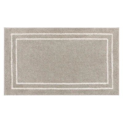 Flint Corona Bordered Bath Rug, 40x24
