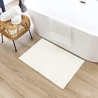 Sanctuary White Bath Rug, 34x20