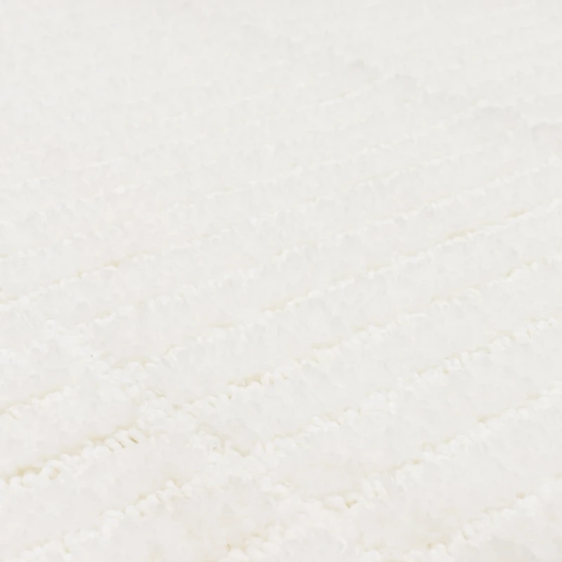 Sanctuary White Bath Rug, 34x20