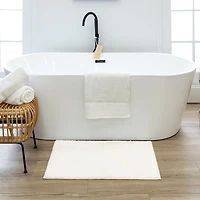 Sanctuary White Bath Rug, 34x20
