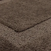 Prestige Walnut Bordered Bath Rug, 40x24