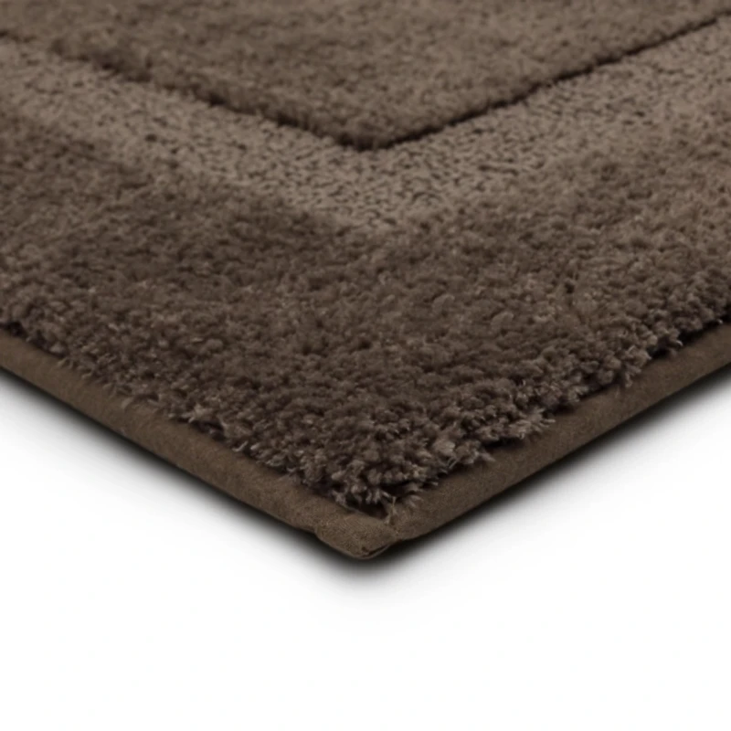 Prestige Walnut Bordered Bath Rug, 40x24