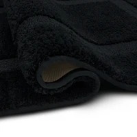 Prestige Black Bordered Bath Rug