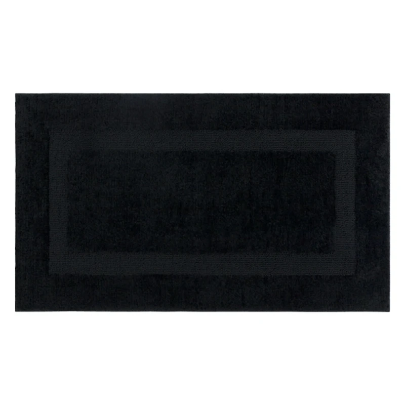 Prestige Black Bordered Bath Rug