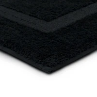 Prestige Black Bordered Bath Rug, 40x24