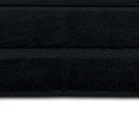 Prestige Black Bordered Bath Rug, 40x24