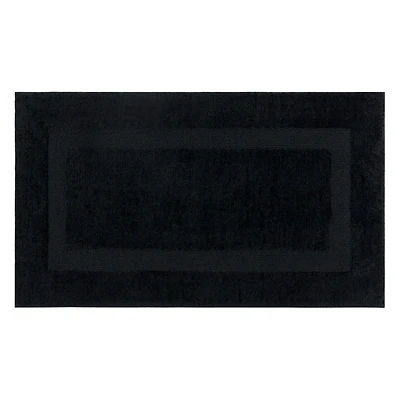 Prestige Black Bordered Bath Rug, 40x24