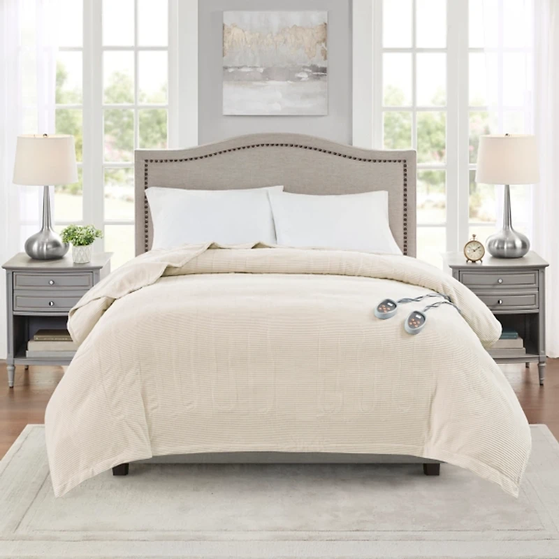 Beautyrest Micro Fleece Heated Queen Blanket