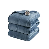 Beautyrest Blue Berber Heated Twin Blanket