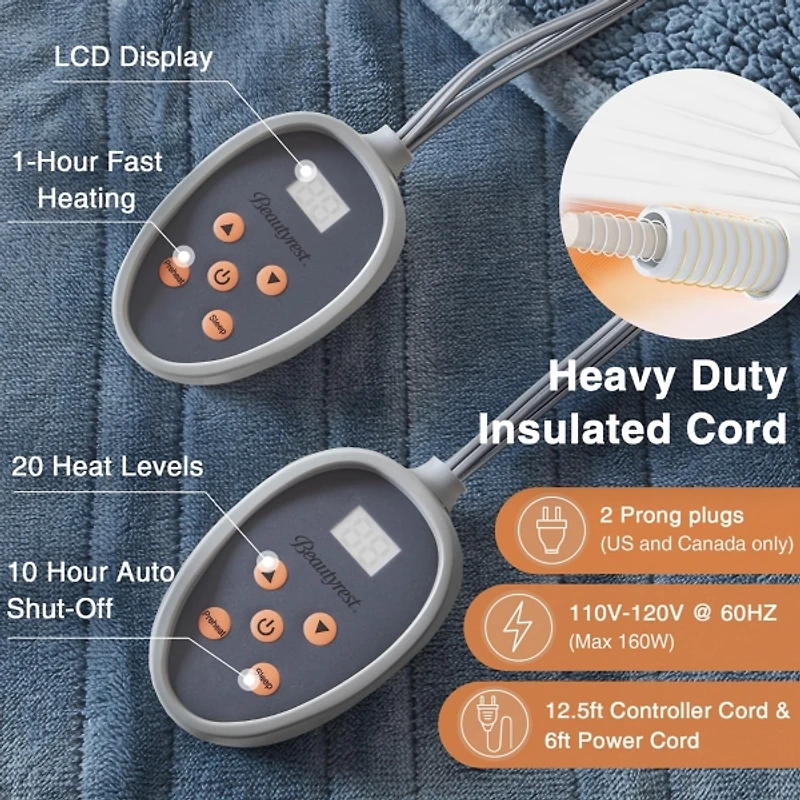 Beautyrest Berber Heated King Blanket