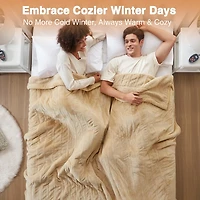 Beautyrest Tan Berber Heated Full Blanket