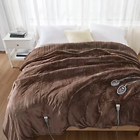 Beautyrest Brown Berber Heated Queen Blanket
