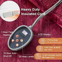 Beautyrest Burgundy Berber Heated Full Blanket