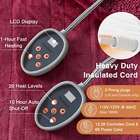 Beautyrest Burgundy Berber Heated King Blanket