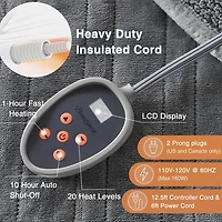 Beautyrest Gray Berber Heated Twin Blanket