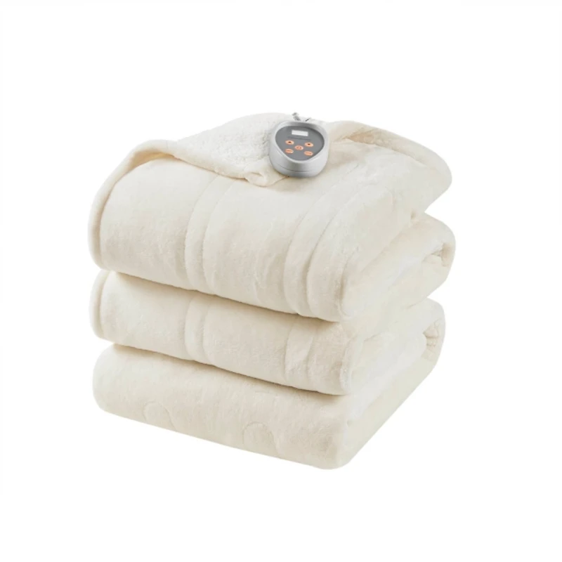 Beautyrest Ivory Berber Heated Twin Blanket