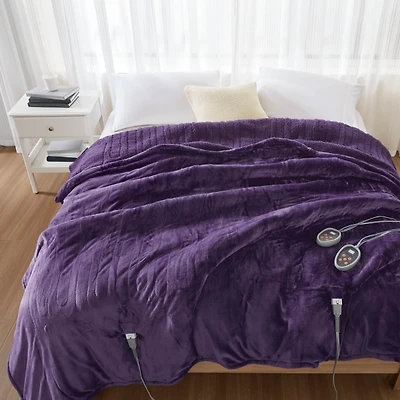 Beautyrest Purple Berber Heated Full Blanket