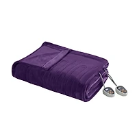 Beautyrest Purple Plush Heated Twin Blanket